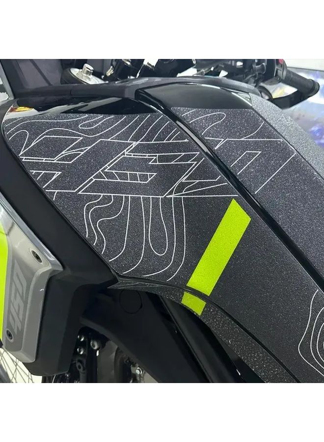 2024 CFMOTO 450MT Anti Slip Yellow Tank Pad Protector Sticker Decal - Image 5
